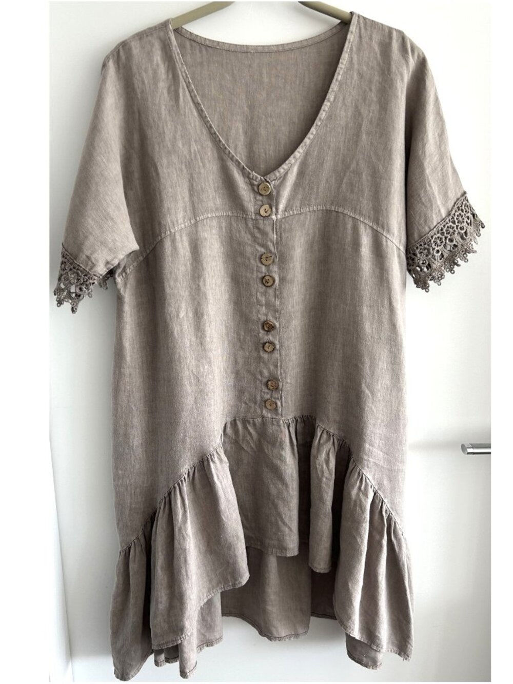Linen Earth Tone Dress Sz S
